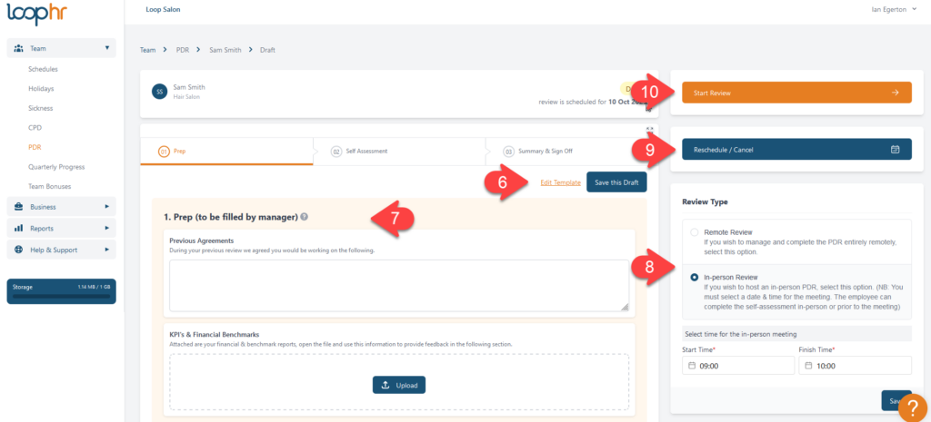 Performance Reviews - Loop HR