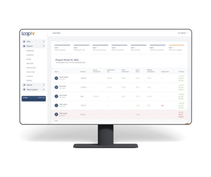 Payroll Software for salons | Payroll, Commission & Holiday Pay | Loop HR